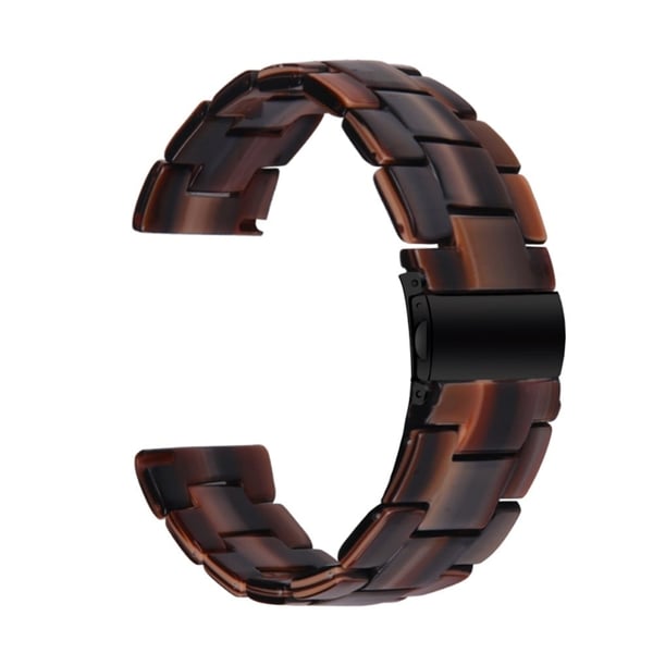 20 mm Huawei Watch Watch 2 / GT 2 42 mm resin-urrem med spænde i rustfrit stål - Chokolade