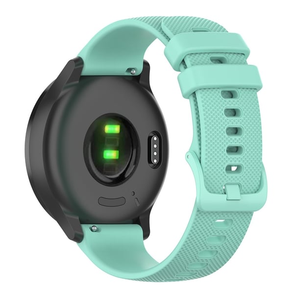 20 mm silikoneurrem med gitterstruktur til Garmin Watch - Cyan