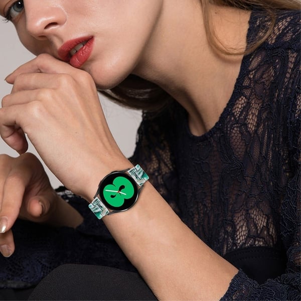 20 mm Huawei Watch GT 2 42 mm / Watch 2 harpiks urrem med spenne i rustfritt stål - Grønn Miks