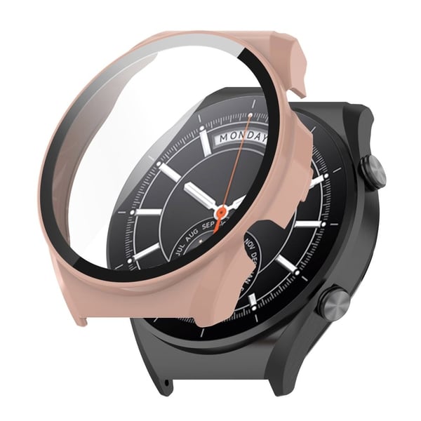 Xiaomi Watch S1 beskyttelsesdeksel med skjermbeskytter i herdet glass - Rosa