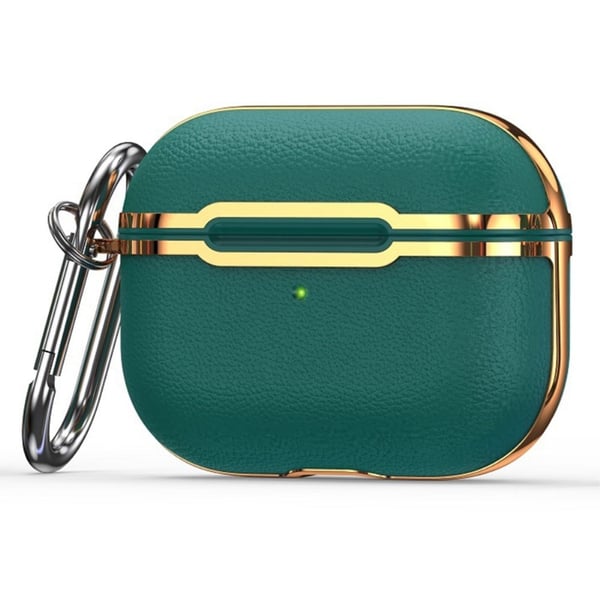 AirPods Pro 2 galvaniseringsetui med spænde - Grøn / Guld