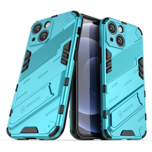 Stødsikkert hybridcover med et moderne touch til iPhone 13 Mini - Baby Blue Stødsikkert hybridcover med et moderne touch til iPhone 13 Mini - Baby Blue