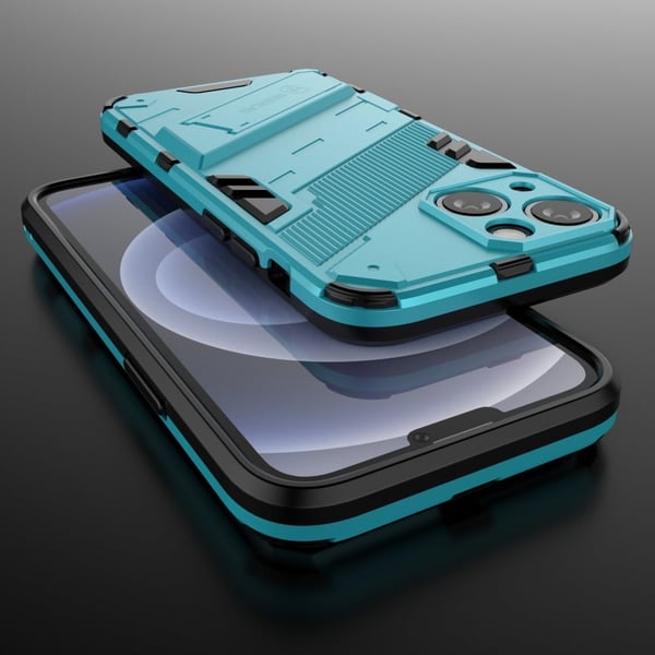 Stødsikkert hybridcover med et moderne touch til iPhone 13 Mini - Baby Blue