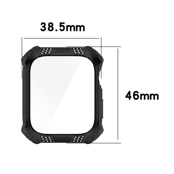 Apple Watch (41 mm) strassutsmykket deksel med skjermbeskytter i herdet glass - Rød