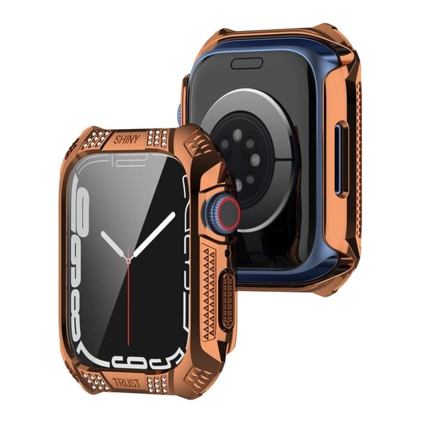Apple Watch (41 mm) strassutsmykket deksel med skjermbeskytter i herdet glass - Rose Gull