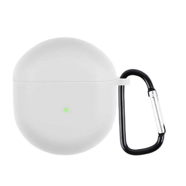 OnePlus Buds silikonetui med karabinkrok - Hvit OnePlus Buds silikonetui med karabinkrok - Hvit
