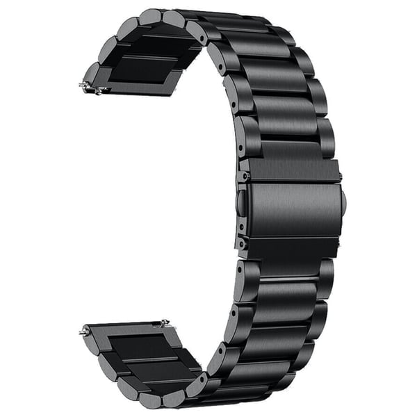 20 mm Huawei Watch GT 2 42 mm / Watch 2 urrem i rustfrit stål - Sort
