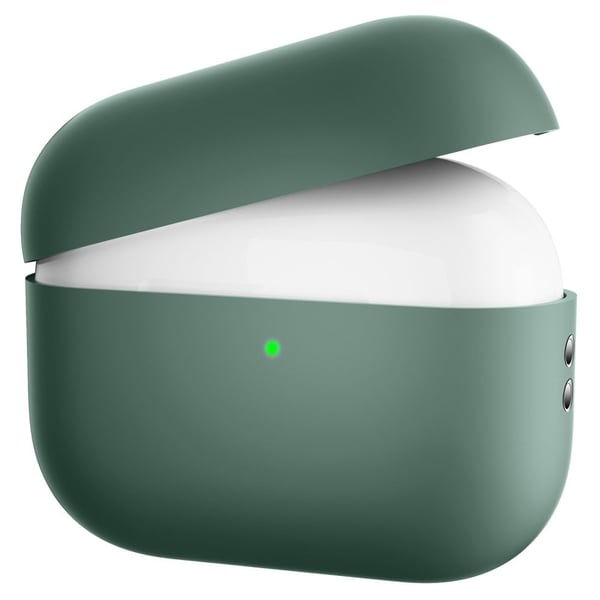 AirPods Pro 2 saranaton silikonikotelo - Mustanvihreä