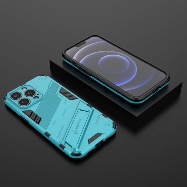 Stødsikkert hybridcover med et moderne touch til iPhone 13 Pro Max - Baby Blue