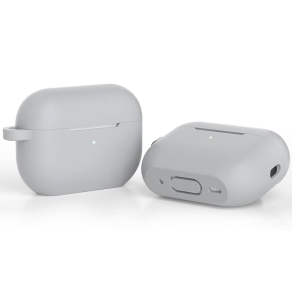 AirPods Pro 2 yksinkertainen silikonikotelo - Vaalean Harmaa