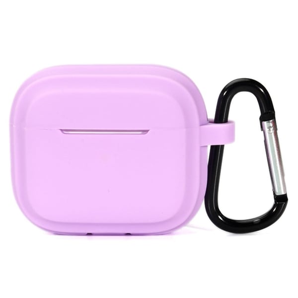 AirPods Pro 2 enkelt silikonetui med karabinkrok - Lyselilla AirPods Pro 2 enkelt silikonetui med karabinkrok - Lyselilla