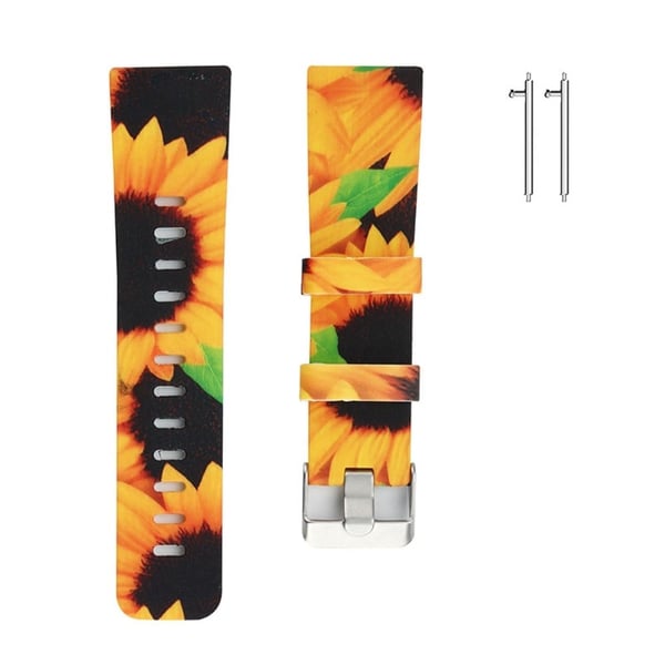 Kule mønster silikonklokkerem for Haylou Solar LS05 / Xiaomi Mi Watch Color - Solsikke