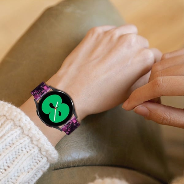 20 mm Garmin Vivomove 3 klokkerem i resin - Mørkelilla