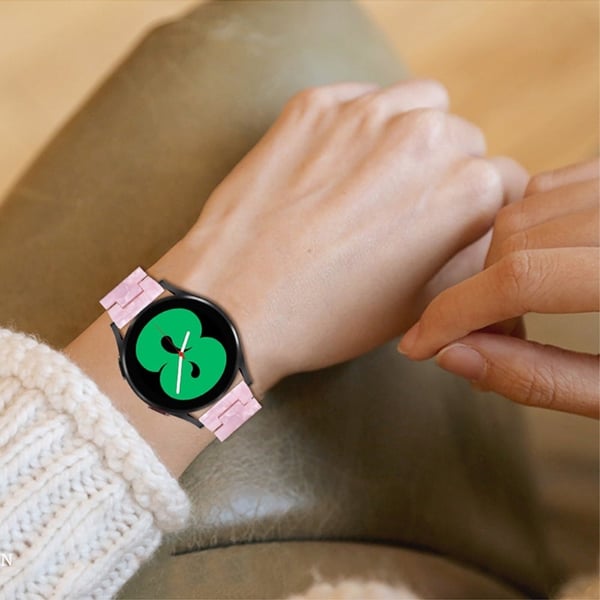 20 mm Garmin Vivomove 3 urrem i resin - Perle Lyserød