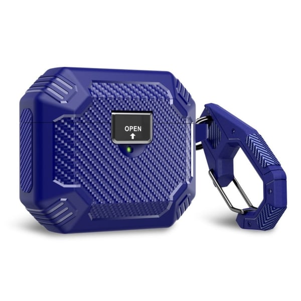 AirPods Pro 2 etui med karabinhage - Blå AirPods Pro 2 etui med karabinhage - Blå
