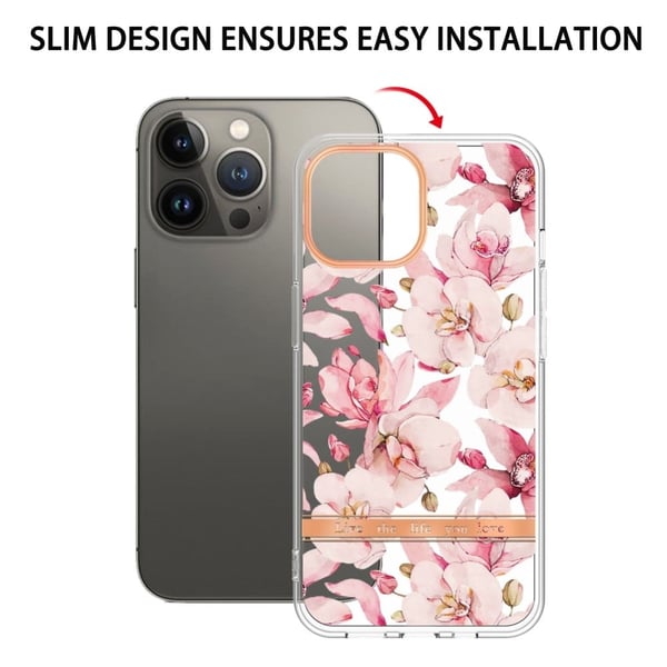 Supertynt og slitesterkt softcover for iPhone 13 Pro - Rosa Gardenia