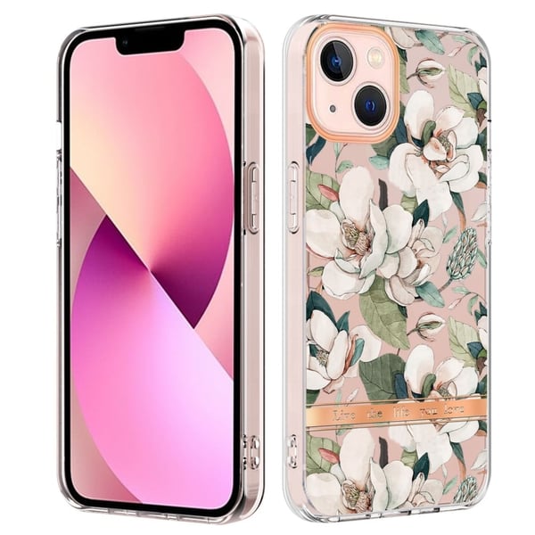 Supertynn og slitesterk softcover for iPhone 13 - Grønn Gardenia