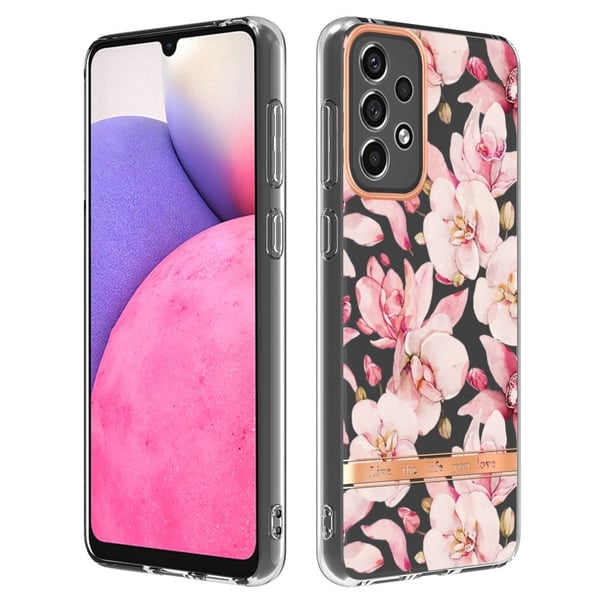 Erittäin ohut ja kestävä pehmeäkantinen Samsung Galaxy A33 5G - Vaaleanpunainen Gardenia
