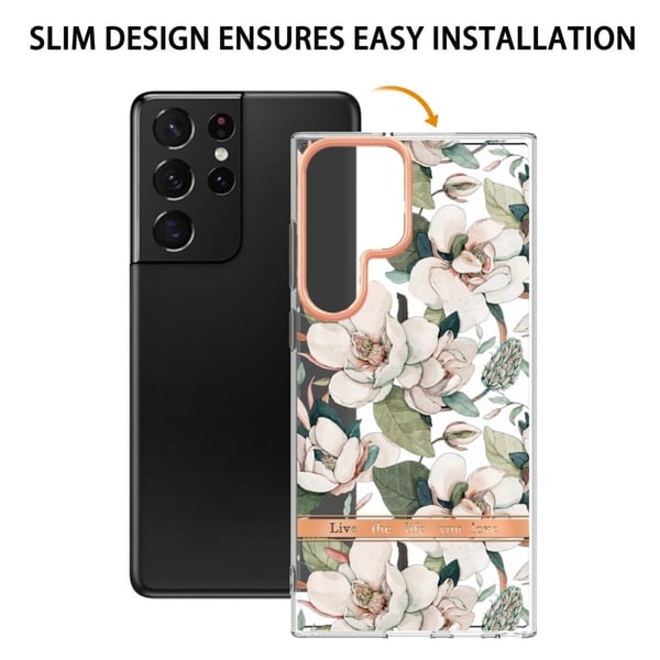 Supertunt och tåligt mjukfodral för Samsung Galaxy S22 Ultra - Grön Gardenia
