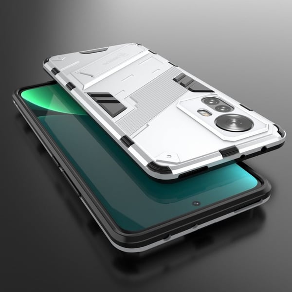 Stöttåligt Xiaomi 12 Pro hybridskal - Silver/Grå
