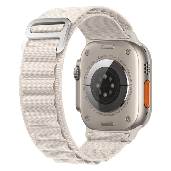 Apple Watch Series 8 (45mm) / Watch Ultra nylon urrem - Hvid Apple Watch Series 8 (45mm) / Watch Ultra nylon urrem - Hvid