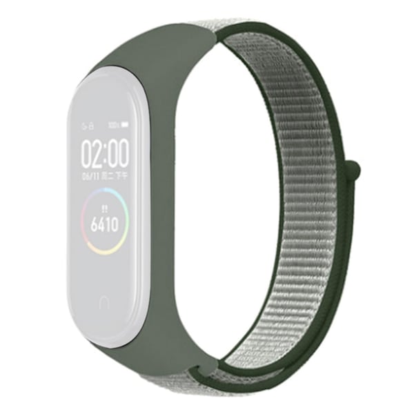 Xiaomi Mi Band 7 / 6 / 5 nylon klokkerem - Mørk Olivengrønn