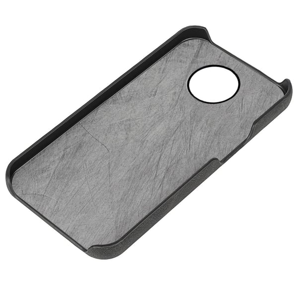 Støtsikkert skinndeksel med ovalt kickstand for Nokia G10 - Svart