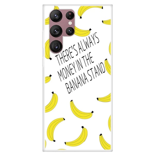 Deco Samsung Galaxy S22 Ultra skal - Bananer Och Bokstäver Deco Samsung Galaxy S22 Ultra skal - Bananer Och Bokstäver