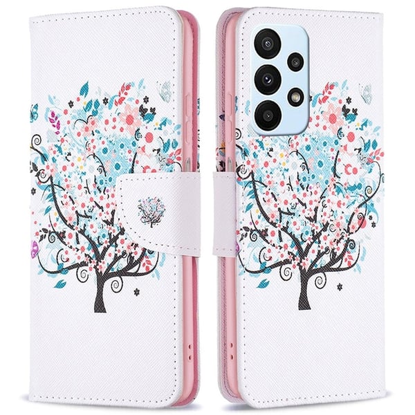 Wonderland Samsung Galaxy A73 flip-etui - Blomstertre