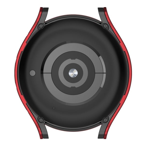 Samsung Galaxy Watch 5 (44 mm) beskyttelsesdeksel med herdet glass - Svart / Rød