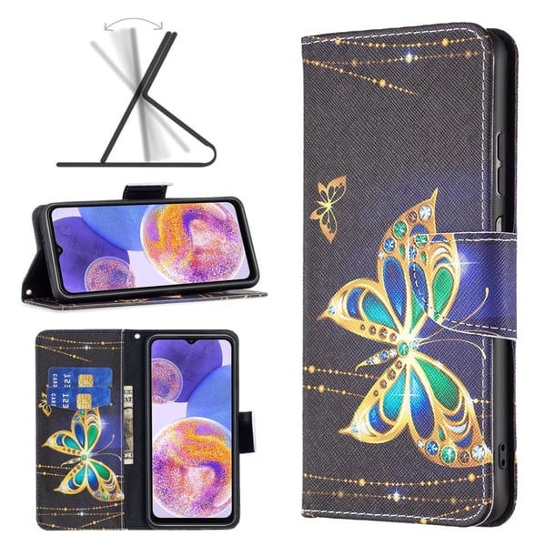 Wonderland Samsung Galaxy A23 flip-etui - Smykker Sommerfugl
