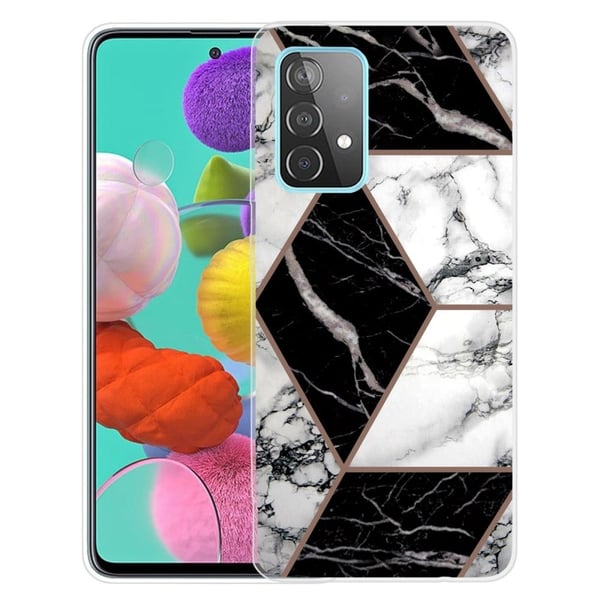Marble design Samsung Galaxy A23 cover - Grå / Sort / Hvid