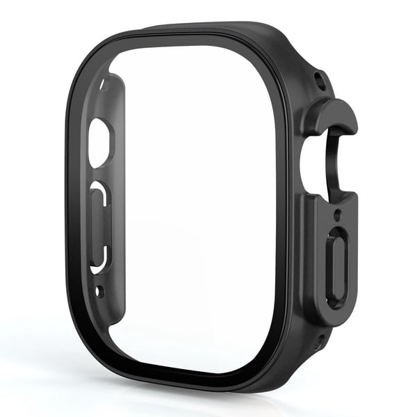 Apple Watch Ultra-deksel med skjermbeskytter i herdet glass - Offisiell Svart