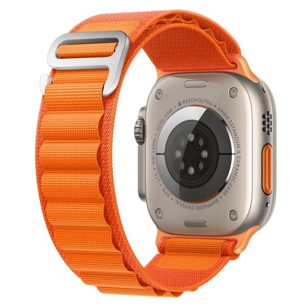 Apple Watch Series 8 (45 mm) / Watch Ultra klockarmband i nylon - Orange