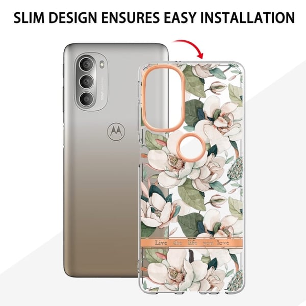 Erittäin ohut ja kestävä pehmeä kansi Motorola Moto G51 5G:lle - Vihreä Gardenia