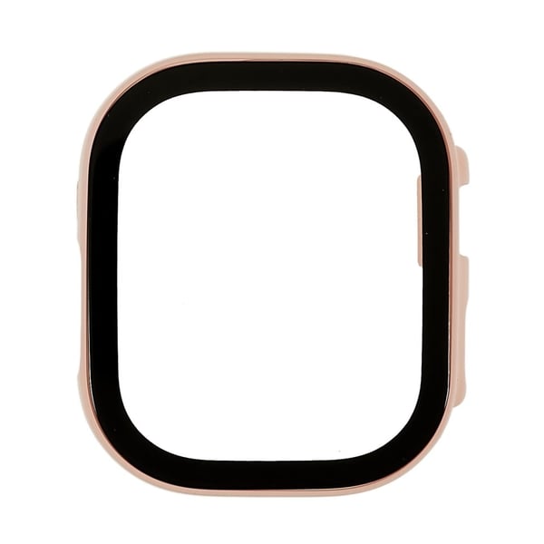 Apple Watch Ultra-deksel med skjermbeskytter i herdet glass - Rosa Apple Watch Ultra-deksel med skjermbeskytter i herdet glass - Rosa