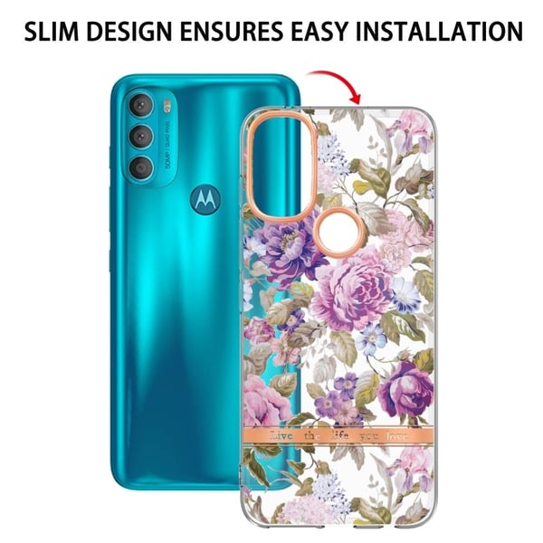 Supertynt og slitesterkt softcover for Motorola Moto G71 5G - Lilla Pion
