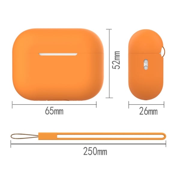 2,0 mm AirPods Pro 2 silikonetui med stropp - Gråblå
