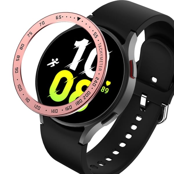 Samsung Galaxy Watch 5 (44 mm) klokkeramme - Rosa Gullring Med Svarte Bokstaver