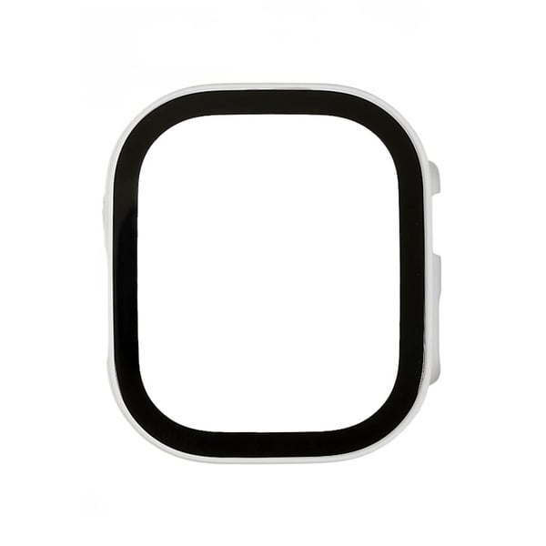 Apple Watch Ultra-deksel med skjermbeskytter i herdet glass - Hvit Apple Watch Ultra-deksel med skjermbeskytter i herdet glass - Hvit