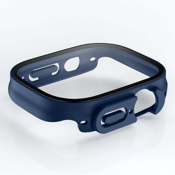Apple Watch Ultra-deksel med skjermbeskytter i herdet glass - Hvit