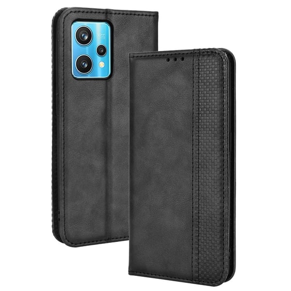 Bofink Vintage Realme 9 Pro lærveske - Svart