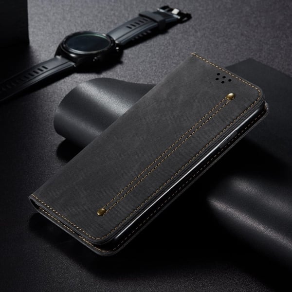 Jeans Xiaomi 12X / Xiaomi 12 flip etui - Svart