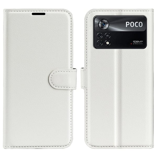 Classic Xiaomi Poco X4 Pro 5G flip etui - Hvit