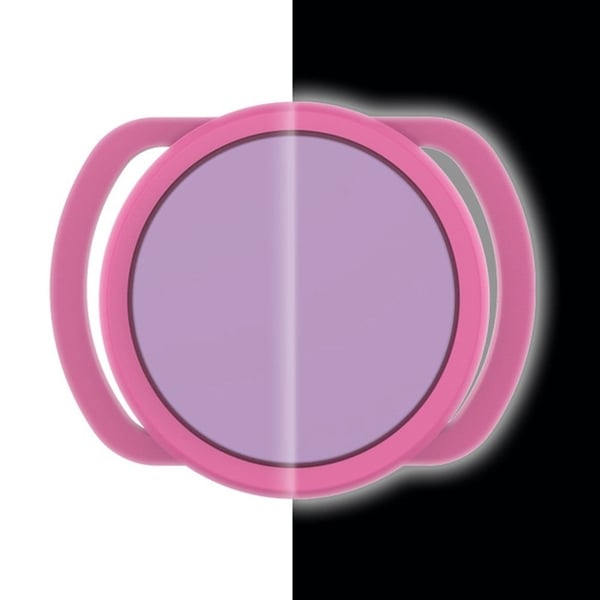AirTags lugtfri silikoneetui - Fluorescerende Pink / Lilla / Størrelse: L