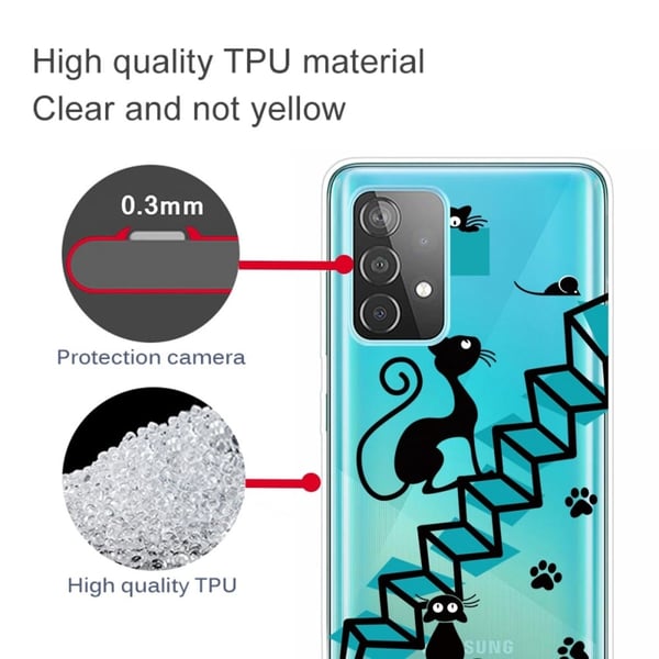 Deco Samsung Galaxy A23 deksel - Svart Katt