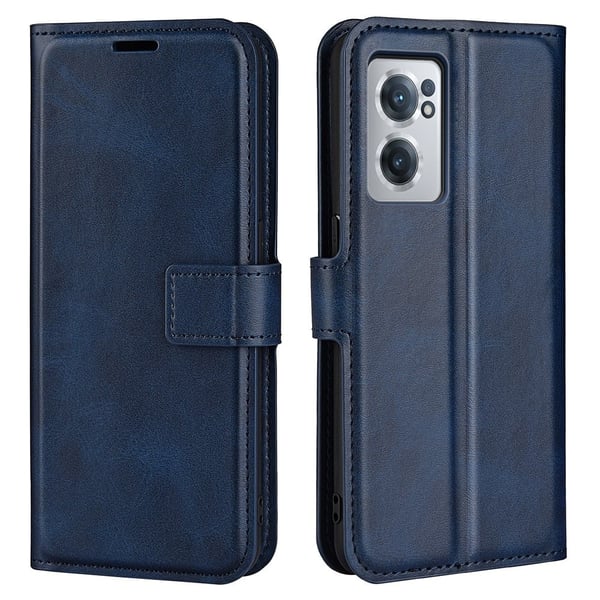 OnePlus Nord CE 2 5G nahkainen lompakokkotelo - Sininen