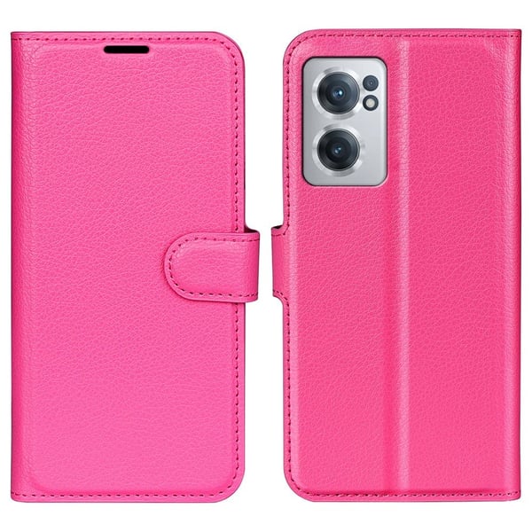 Klassisk OnePlus Nord CE 2 5G flip etui - Pink