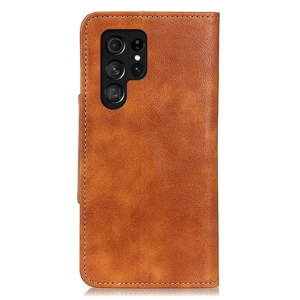Alpha Samsung Galaxy S23 Ultra Flip Etui - Brun