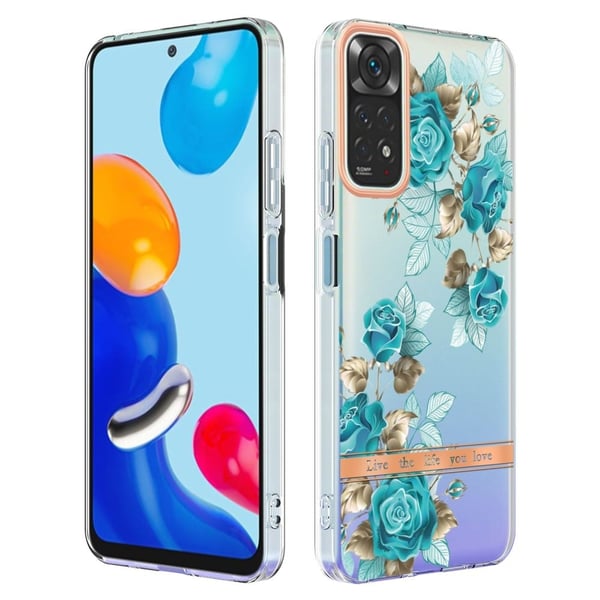 Supertynt og slitesterkt softcover for Xiaomi Redmi Note 11S / Note 11 - Blå Rose